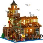 Insoon village de pcheurs avec lumire led ensemble de construction 1845 pices jouets stem darchitecture ...