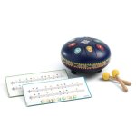 Instrument de percussion - djeco - dj06035 - tambour en acier - 8 languettes - son doux et relaxant