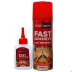 Lot de 2 set / interbond super glue extra forte - colle cyanoacrylate 2 x 50g avec activateur 2 x 200ml ...