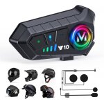 Intercom moto - 1000mah - bluetooth 5. 3 casque de moto - convient  toutes sortes de casques - 1pc