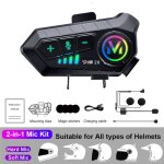 Intercom moto bluetooth 2pcs - interphone pour casque moto sans fil - 1000m etanche ipx6 - contr�ler ...