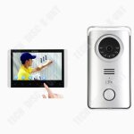 Interphone vido sans fil - td - sonnette de porte 7 pouces - vision nocturne - cran lcd ajustable ...