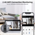 Visiophone - interphone filiaire vid�o hd d�tection de mouvement vision nocturne �cran 4. 3 application ...