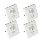 Interrupteur - 7h sevenon - lot de 4 - d�tecteur de mouvement infrarouge - 1200w - blanc