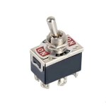 Interrupteur à bascule spdt à 6 broches 6a 250vac métal interrupteur à levier 3 positions on - off - ... Interrupteur à bascule spdt à 6 broches 6a 250vac métal interrupteur à levier 3 positions on - off - ...