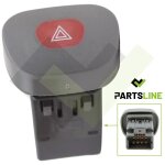 Interrupteur bouton poussoir gris de warning feux de d�tresse compatible avec clio ii phase 1 et thalia ...