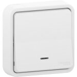 Bouton poussoir lumineux encastr� mureva styl - blanc