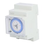 Interrupteur de minuterie m�canique interrupteur horaire 24 heures rail din avec r�serve de marche sul ...