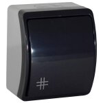 Interrupteur permutateur - viplast - koala - �tanche ip44 - couleur gris anthracite - utilisation ext�rieure ...