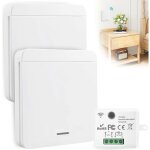Interrupteurs sans fil ac 85 - 265 v 433 mhz 2 interrupteurs 1 r�cepteur port�e 20 - 100 m pour lampes ...