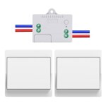 Interrupteur sans fil - aimoonsa - 1gang 2v1 a - auto?aliment� (sans pile) - �tanche - port�e 50 m int�rieur ...