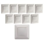 Lot de 10 interrupteurs va et vient 10a - blanc - artezo - zenitech