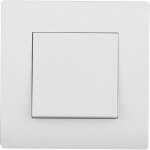 Interrupteur va - et - vient complet basic - blanc - plastique - hauteur 73mm - largeur 73mm