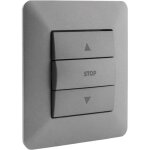 Interrupteur commande volets roulants titanium - artezo - 3 boutons - 2300w