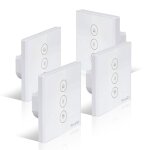 Interrupteur wi - fi - heuxgir - wf - cs01 - compatible alexa / google - 4 pices - programmation timer ...