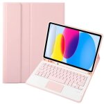 Pour ipad 10. 9 2022 candy couleur stylo slot conception cuir tpu tablet couver - rose clavier pour tablette ...