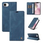 Pour iphone 16e housse antichoc avec boucle magnétique cachée - bleu Pour iphone 16e housse antichoc avec boucle magnétique cachée - bleu