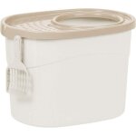 Iris ohyama - bac  litire ferm - pelle incluse - couvercle  trous - pour chat - top entry cat litter ...