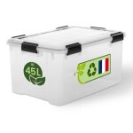 Iris ohyama boite rangement herm�tique plastique 45l unit� transparent wsb - 45