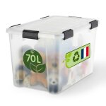Iris ohyama boite rangement herm�tique plastique 70l unit� transparent wsb - 70