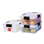Iris ohyama boite de rangement herm�tique plastique recycl� 10l lot de 3 transparent at - s