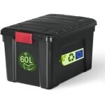 Iris ohyama malle de rangement plastiques r�sistante 60l unit� noir sia - 60