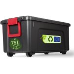 Iris ohyama malle de rangement plastiques r�sistante 75l unit� noir sia - 75