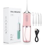 Irrigateur dentaire à 4 buses hydropulseur de voyage nettoyage buccal complet 3 intensitésrose Irrigateur dentaire à 4 buses hydropulseur de voyage nettoyage buccal complet 3 intensitésrose