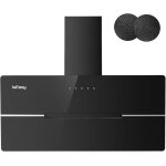 Hotte aspirante - iseasy - 90 cm - inox noir - 524 m� / h - 3 vitesses