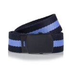 Isotoner ceinture tissu bicolore marine / bleu homme