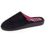 Isotoner chaussons trs confortables soutien vote plantaire intemporelles noir femme