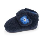 Isotoner chaussons  fermeture  scratch bon maintien du pied semelle antidrapante marine garon