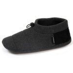 Isotoner chaussons polaire - semelle gomme ultra souple gris chin fonc homme
