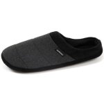 Isotoner chaussons polaire - semelle gomme ultra souple gris chin fonc homme