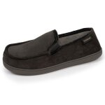 Isotoner chaussons semelle � m�moire de forme gris homme