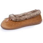 Isotoner chaussons semelle ultra - souple confortables semelle  mmoire de forme camel femme