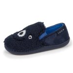 Isotoner chaussons en sherpa semelle antidrapante marine garon
