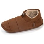 Isotoner chaussons sudine - semelle gomme ultra souple cannelle homme