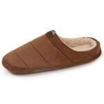 Isotoner chaussons sudine - semelle gomme ultra souple cannelle homme