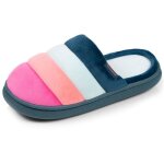 Isotoner chaussons velours semelle bloup xtra confort multicolor femme