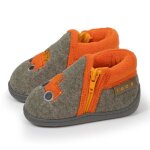 Isotoner chaussons  zip faciles  enfiler bon maintien du pied semelle antidrapante kaki chin bb ...