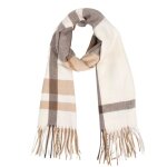 Isotoner echarpe ultra douce chaude tr�s confortable 50x200 cm beige / marron femme