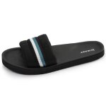 Isotoner mules claquettes trs confortables bandeau color noir / bleu homme
