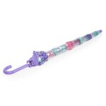 Isotoner parapluie cloche transparent ouverture facile et scurisante pvc / papillons fille