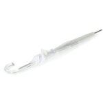 Isotoner parapluie cloche transparent pvc / blanc femme