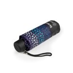 Isotoner parapluie compact solide ouverture / fermeture manuelle rayure coeur mixte adulte