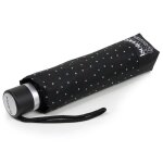 Isotoner parapluie poigne crook solide ultra dperlant  ouverture automatique mini pois femme