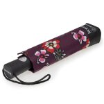 Isotoner parapluie solide ultra dperlant  ouverture / fermeture automatique fleurs penses femme