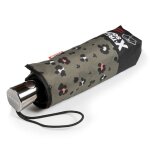 Isotoner parapluie x - tra solide anti - retournement d�perlant ouverture / fermeture auto l�opard kaki ...