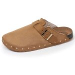 Isotoner sabots semelle extra - flex lgers patch talon confort camel clous femme